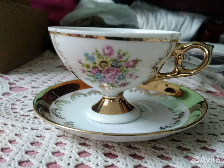 Чашка с блюдцем фарфор