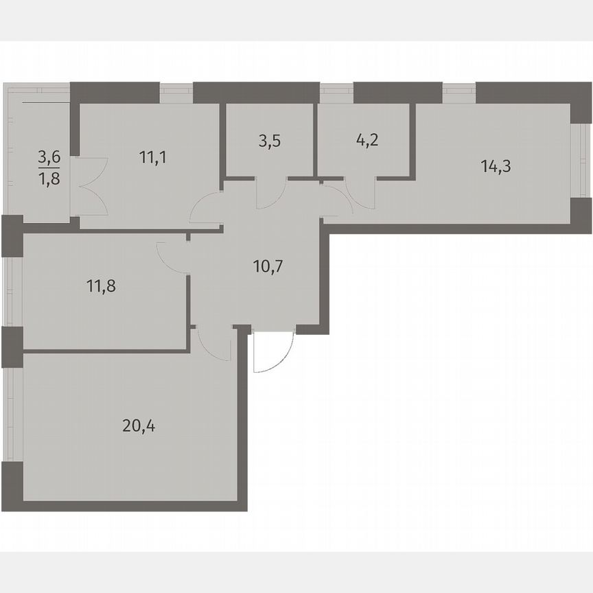 3-к. квартира, 77,7 м², 9/11 эт.