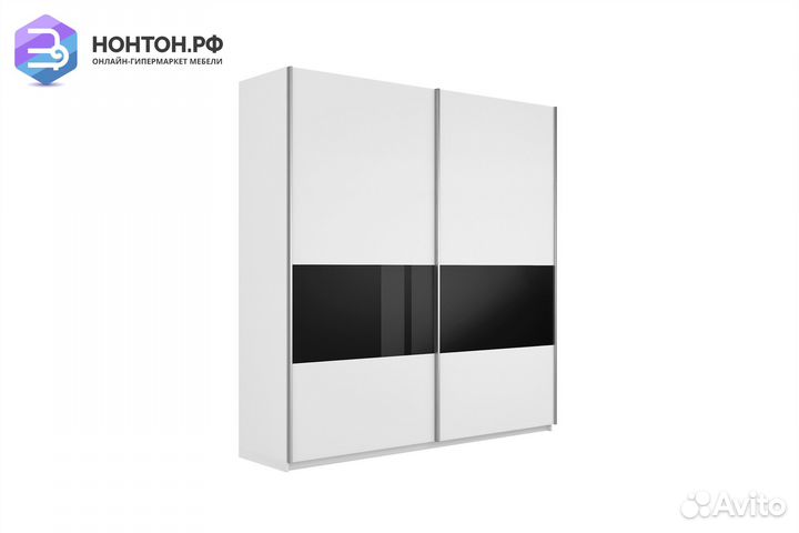 Шкаф-купе 2-х створчатый широкий Прайм белый снег