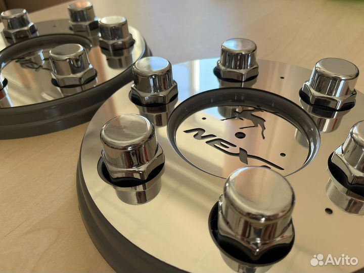 Колпаки газель серые + нержавейка + колпачки хром