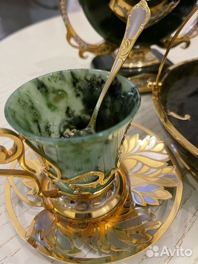 Кофейный сервиз из нефрита Клементина