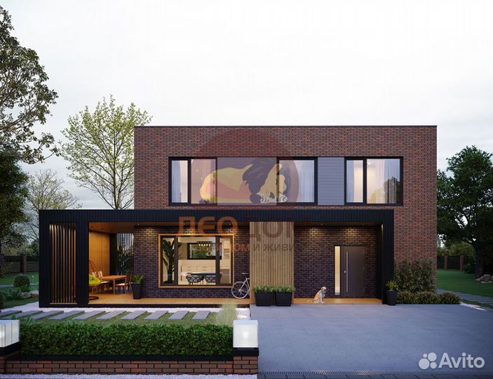 Каркасный дом в стиле Хай-тек под ключ