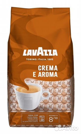 Кофе в зёрнах Lavazza Crema E Aroma 1кг Италия