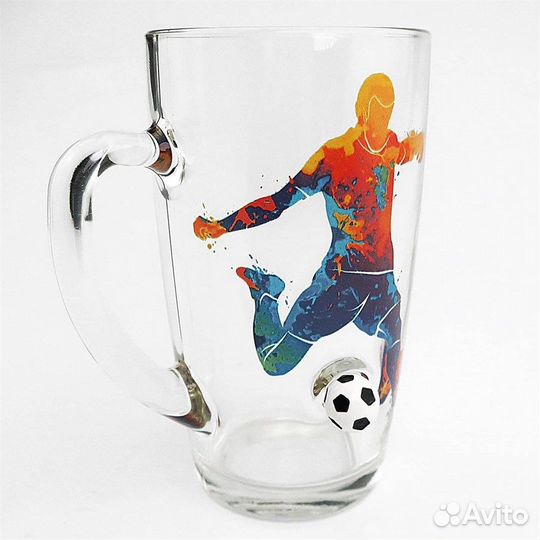 Кружка Верона с футбольным мячом и витражным рисун