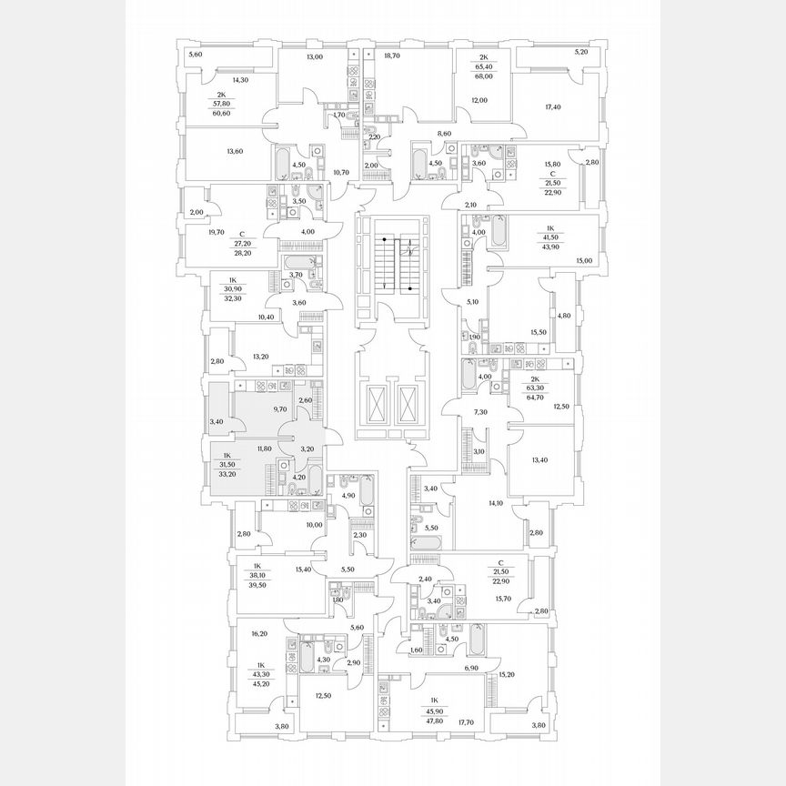 1-к. квартира, 33,2 м², 9/13 эт.