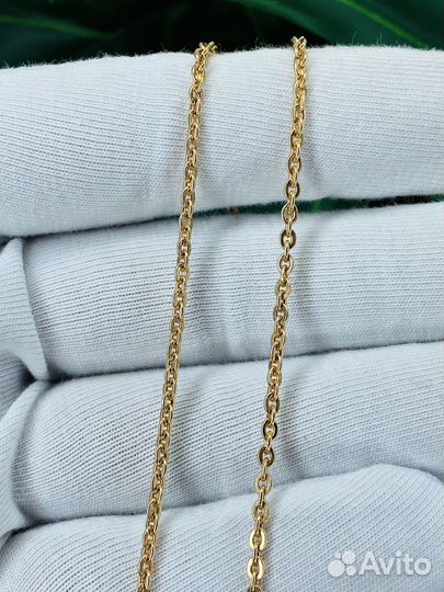 Золотая цепь плетение якорное 45 см