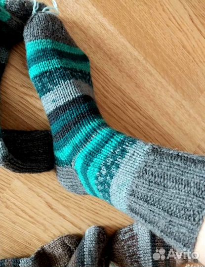Носки шерстяные вязаные ручной работы