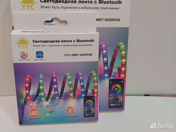 Лента RGB с Bluetooth 1м 2м 3м 4м 5м
