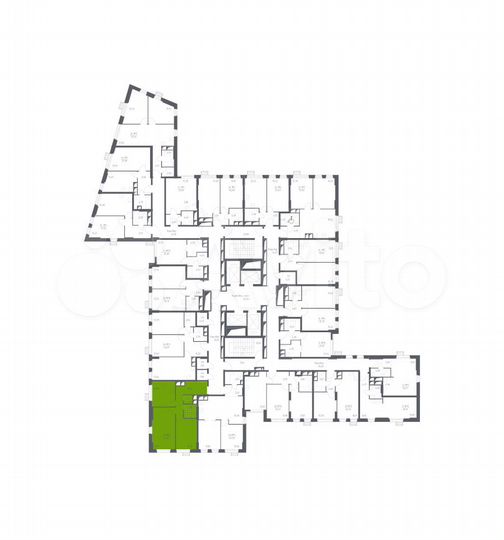 2-к. апартаменты, 54,5 м², 10/31 эт.