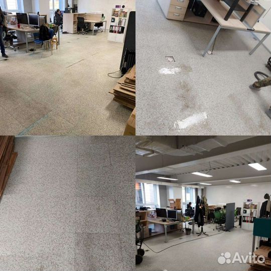 Роторная чистка (размывка) пола