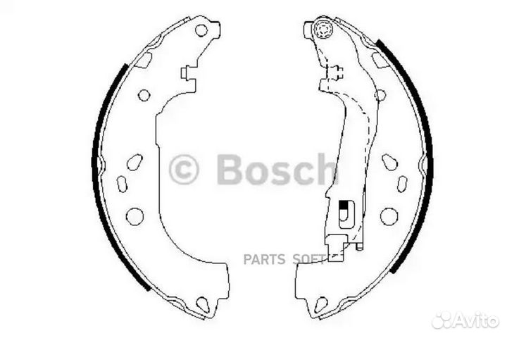 Колодки тормозные барабанные,bosch