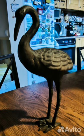 Цапля чугунная литая 23 см, Финляндия