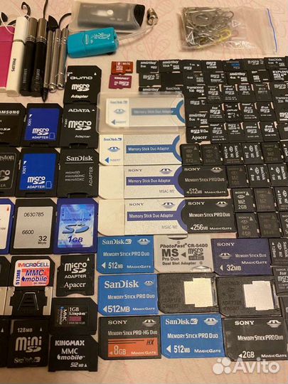 Карта памяти SD, MiniSD, MicroSD, M2, MMC