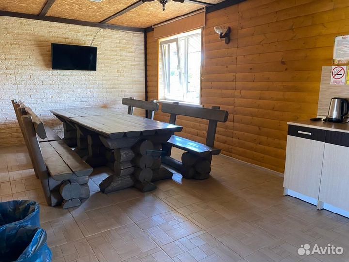 Русская баня на дровах с бассейном