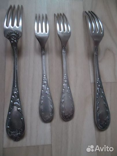 Ложки, вилки мельхиор