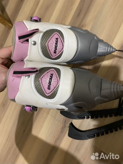 Детские коньки 2 пары(раздвижные )