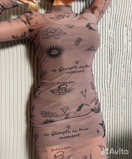 Платье женское тату