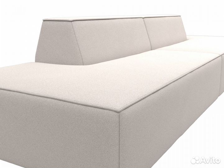 Диван прямой модульный Монс лофт, замша, joly 05 бежевый