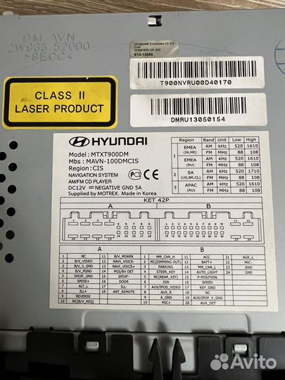 Штатное головное устройство hyundai santa fe 3