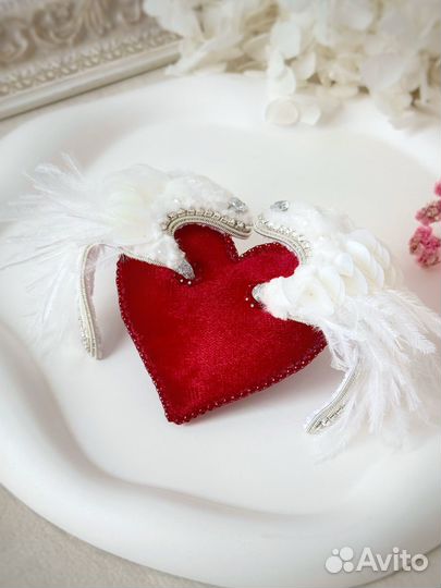 Брошь сердце 3D
