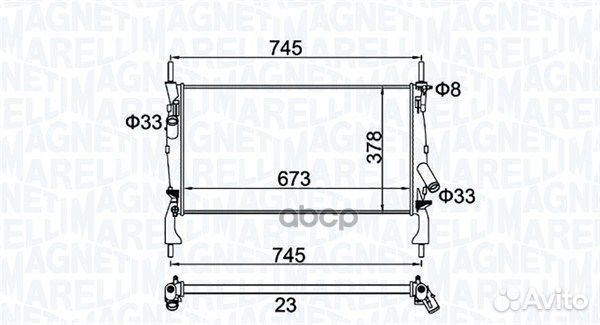 Радиатор 672x358 350213173900 magneti marelli