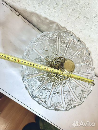 Ваза для фруктов на ножке хрусталь