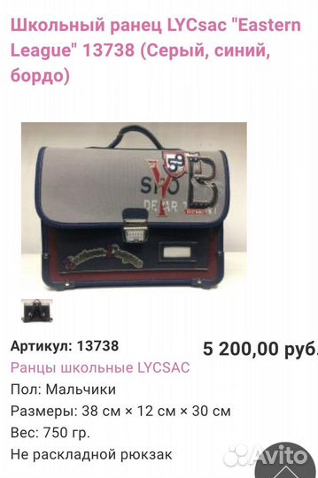 Портфель школьный