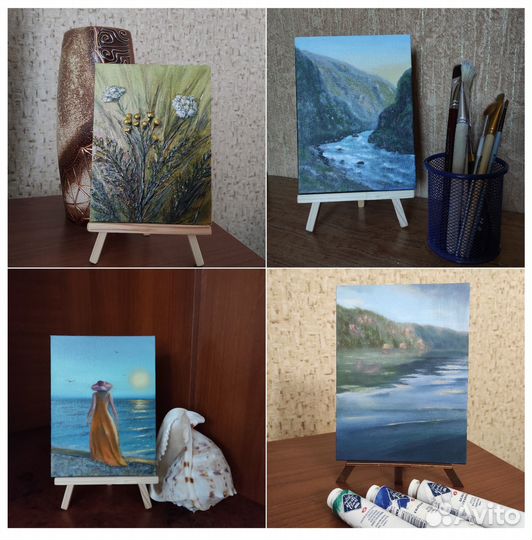 Наборы картин маслом, миниатюры