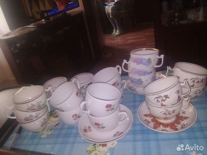 Чайные кружки,блюдце