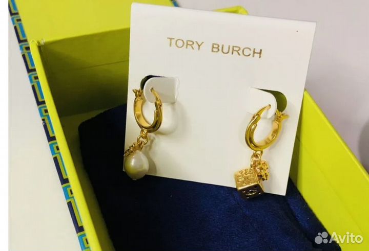 Серьги Tory Burch оригинал новые