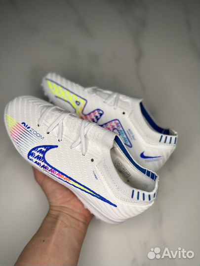 Детские сороконожки Nike Mercurial air zoom белые