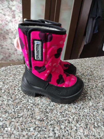 Сапоги зимние на девочку 23 размер бу