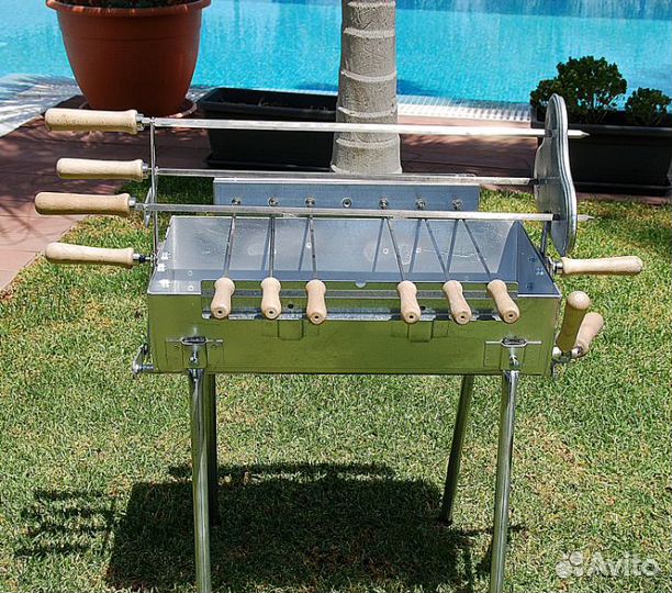 Мангал автоматический угольный с электроприводом