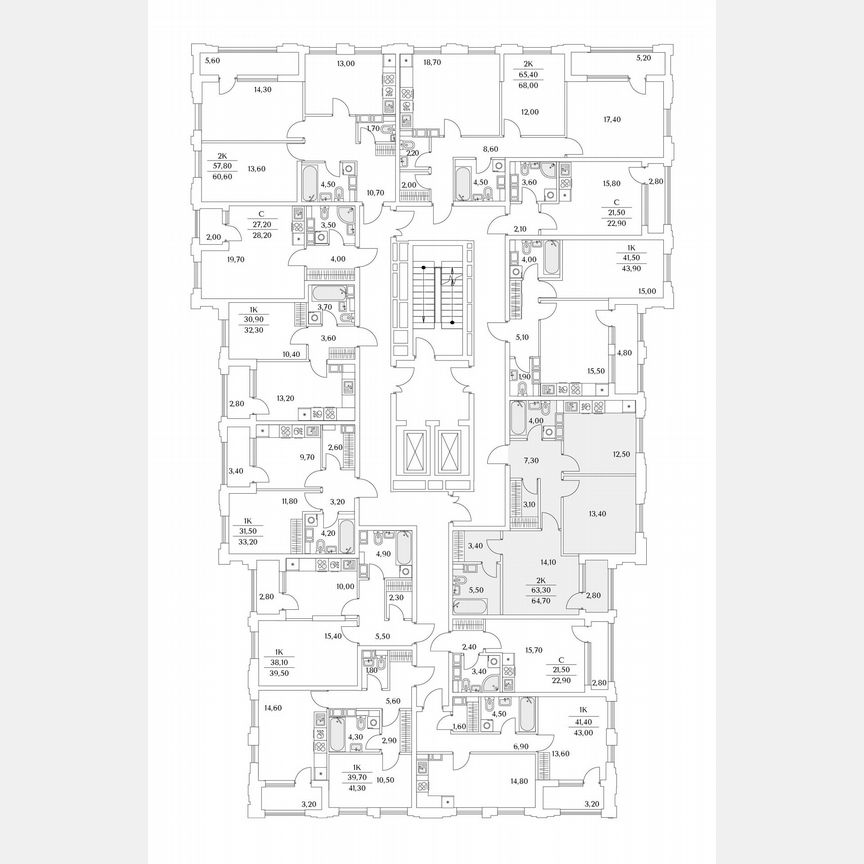 2-к. квартира, 31,4 м², 13/13 эт.