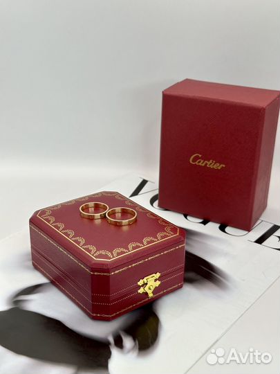 Обручальные золотые кольца Cartier