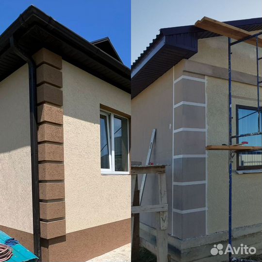 Фасадные работы короед утепление