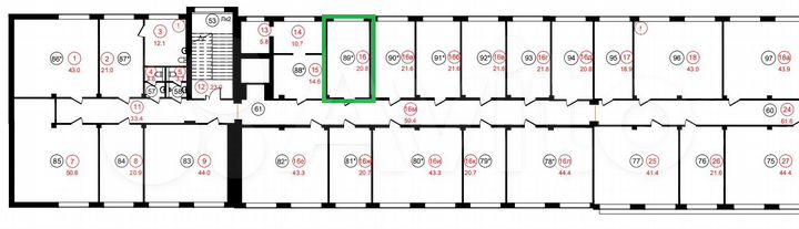 Офис с ндс и гос. поддержкой, новый ремонт 20.8 м²