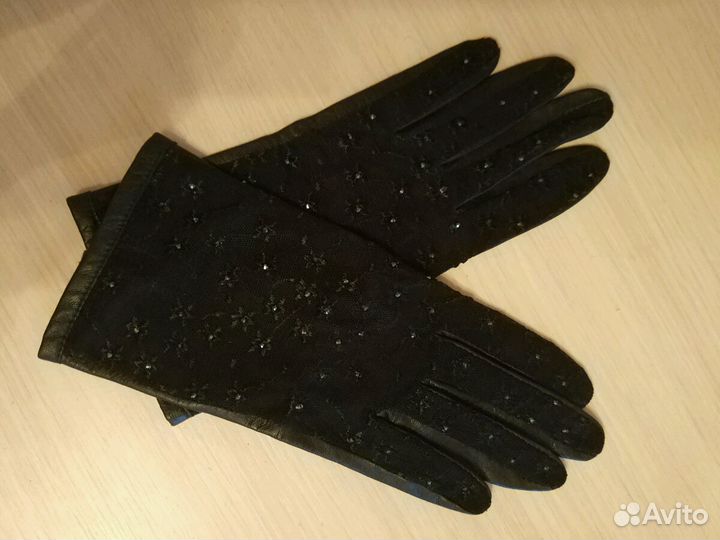 Перчатки кожаные