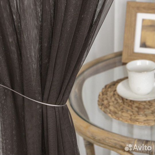 Тюль Ирис шоколад