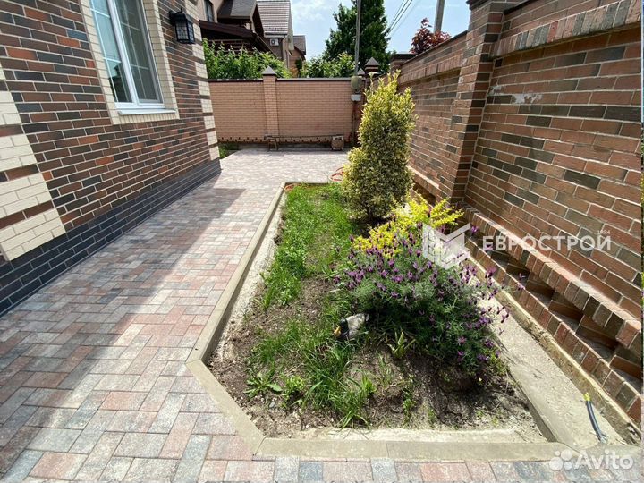 Тротуарная плитка, брусчатка, бордюры