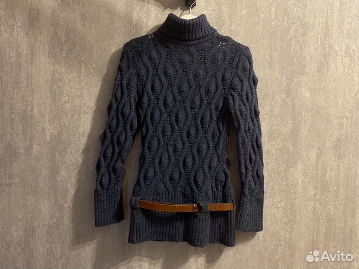 Свитер шерстяной детский длинный для девочек