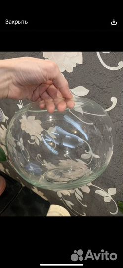 Аквариум для рыбки (круглый)