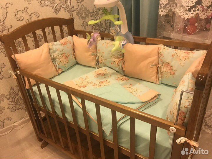 Бортики, простынь, одеяло