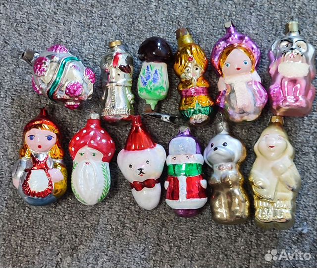 Елочные игрушки СССР на прищепке