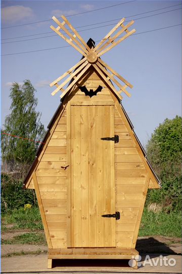 Дачный туалет деревянный SOX559