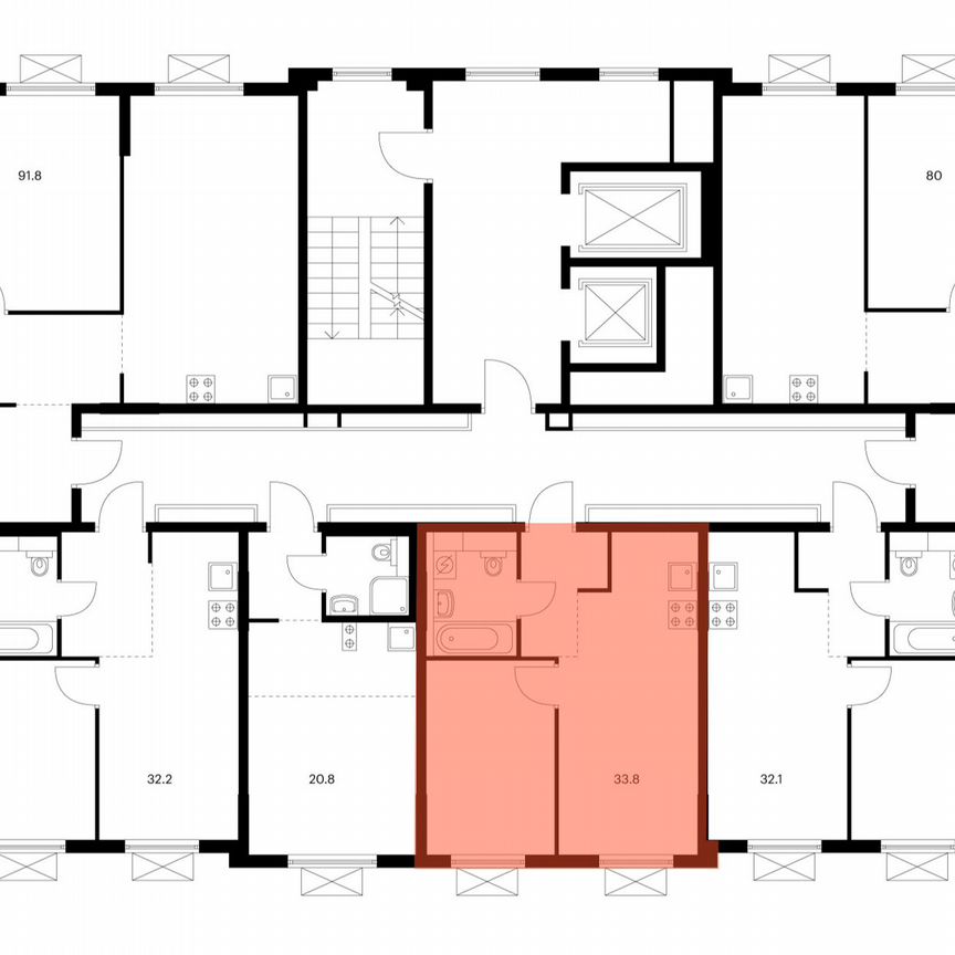 1-к. квартира, 33,8 м², 11/11 эт.