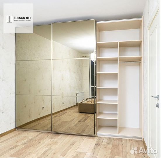 Шкаф распашной с фрезерованными фасадами