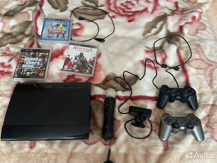 Sony Playstation 3 super slim 500gb прошитая + Eye