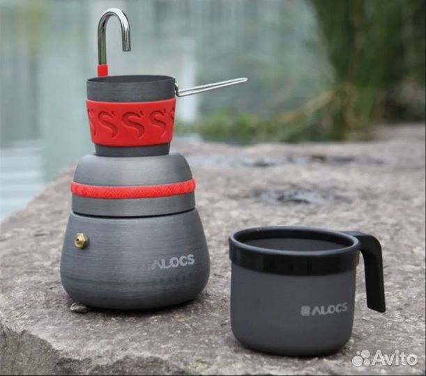 Гейзерная кофеварка для пикника