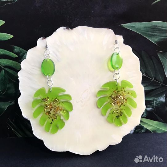 Серьги из ювелирной смолы